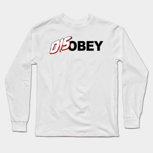 Disobey, white Long Sleeve T-Shirt